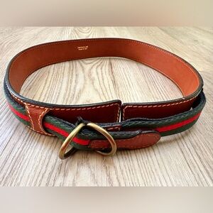 Gianfranco Lotti Size 26 Brown, red, green, Handmade Leather Belt Made in Italy